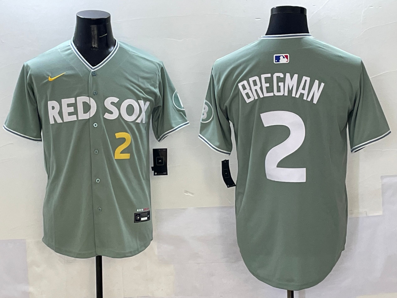 Men's Boston Red Sox Alex Bregman #2 Gray 2025 City Connect Limited Jersey